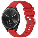 Liquid Glossy Silver Buckle Silicone Watch Band, For Garmin Vivomove Sport, For Garmin Venu 2 Plus, For Garmin Vivoactive3 / 3 Music, For Garmin Forerunner 158 / 55