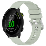Liquid Glossy Silver Buckle Silicone Watch Band, For Garmin Vivomove Sport, For Garmin Venu 2 Plus, For Garmin Vivoactive3 / 3 Music, For Garmin Forerunner 158 / 55