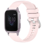Liquid Glossy Silver Buckle Silicone Watch Band, For Garmin Active5, For Garmin VivoMove Trend, For Garmin Venu SQ2, For Garmin Venu / Venu SQ