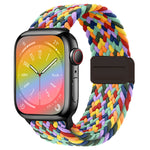 Nylon Woven Magnetic Fold Buckle Watch Band, For Apple Watch Series 9 41mm, For Apple Watch Ultra 49mm
