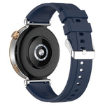 Official Steps Style Silver Buckle Silicone Watch Band, For Huawei Watch GT4 46mm, For Huawei Watch GT4 41mm