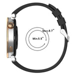 Official Steps Style Silver Buckle Silicone Watch Band, For Huawei Watch GT4 46mm, For Huawei Watch GT4 41mm
