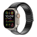 Bamboo Magnetic Stainless Steel Metal Watch Strap, For Apple Watch SE 2023 44mm, For Apple Watch SE 2023 40mm, For Apple Watch Ultra 2 49mm, For Apple Watch Series 9 45mm, For Apple Watch Series 9 41mm, For Apple Watch Ultra 49mm