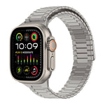 Bamboo Magnetic Stainless Steel Metal Watch Strap, For Apple Watch SE 2023 44mm, For Apple Watch SE 2023 40mm, For Apple Watch Ultra 2 49mm, For Apple Watch Series 9 45mm, For Apple Watch Series 9 41mm, For Apple Watch Ultra 49mm