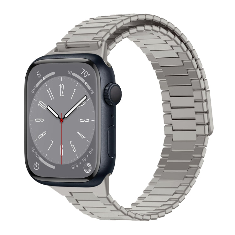 Bamboo Magnetic Stainless Steel Metal Watch Strap, For Apple Watch Series 8 41mm, For Apple Watch Series 8 45mm, For Apple Watch SE 2022 40mm, For Apple Watch SE 2022 44mm, For Apple Watch Series 7 41mm, For Apple Watch Series 7 45mm
