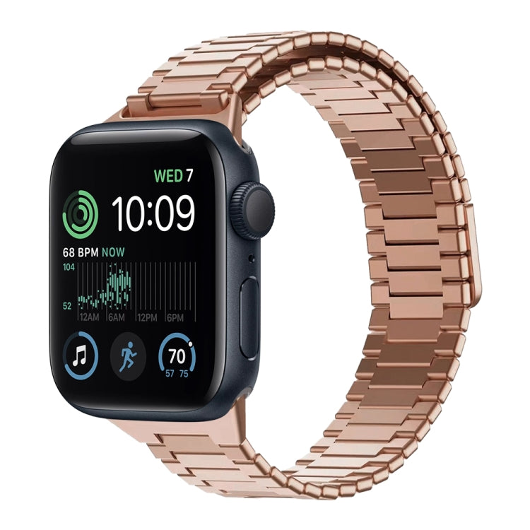 Bamboo Magnetic Stainless Steel Metal Watch Strap, For Apple Watch Series 8 41mm, For Apple Watch Series 8 45mm, For Apple Watch SE 2022 40mm, For Apple Watch SE 2022 44mm, For Apple Watch Series 7 41mm, For Apple Watch Series 7 45mm