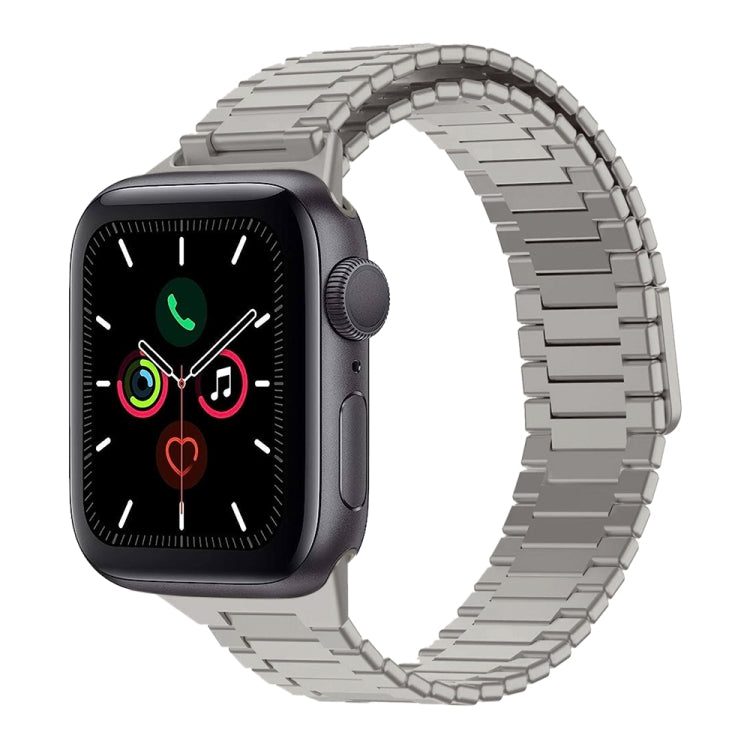 Bamboo Magnetic Stainless Steel Metal Watch Strap, For Apple Watch Series 6 40mm, For Apple Watch Series 6 44mm, For Apple Watch Series 5 44mm, For Apple Watch Series 5 40mm, For Apple Watch Series 4 44mm, For Apple Watch Series 4 40mm