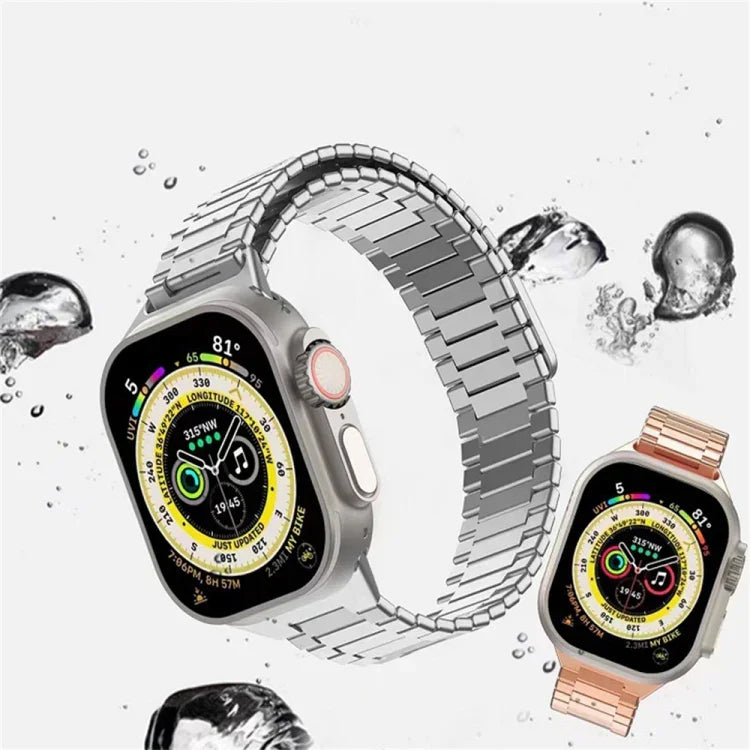 Bamboo Magnetic Stainless Steel Metal Watch Strap, For Apple Watch Series 3 38mm, For Apple Watch Series 3 42mm