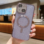Glitter Electroplating MagSafe TPU Phone Case, For iPhone 16 Pro, For iPhone 16 Plus, For iPhone 16, For iPhone 15 Pro Max, For iPhone 15 Pro, For iPhone 15 Plus