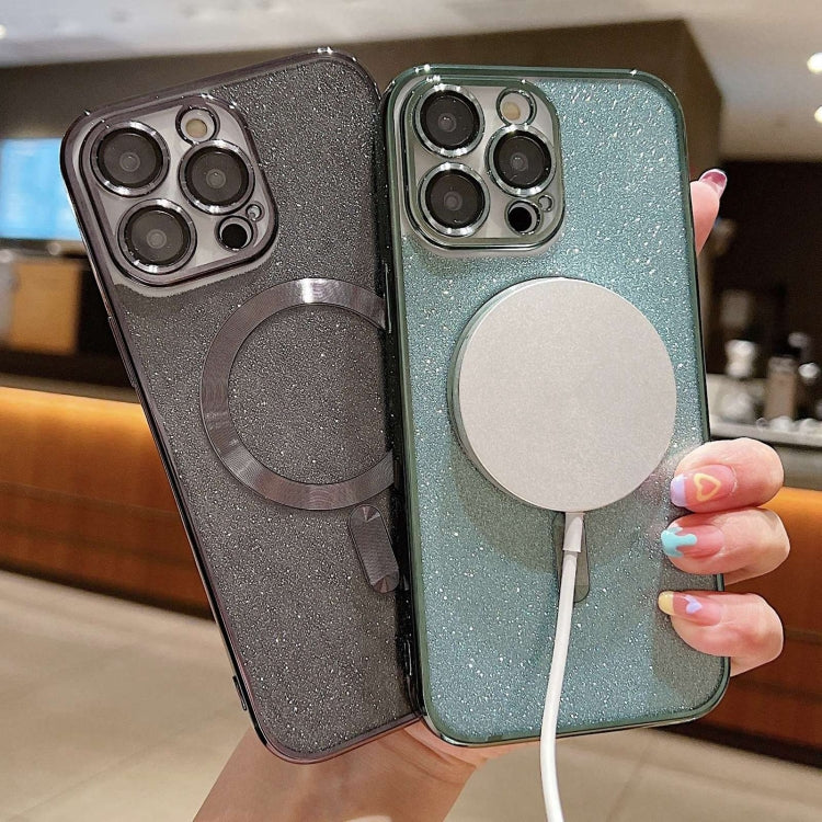 Glitter Electroplating MagSafe TPU Phone Case, For iPhone 16 Pro, For iPhone 16 Plus, For iPhone 16, For iPhone 15 Pro Max, For iPhone 15 Pro, For iPhone 15 Plus