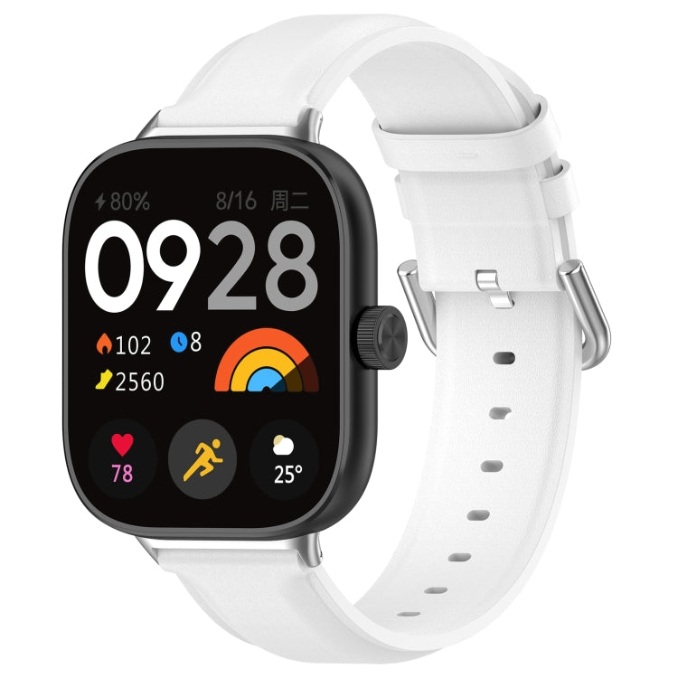 Round Tail Top Layer Leather Watch Band, For Xiaomi Band 10 Pro / Band 9 Pro / Band 8 Pro, For Redmi Watch 6 / Watch 5 / Watch 4