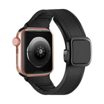 Fold Magnetic Square Buckle PU Silicone Watch Band, For Apple Watch SE 2022 40mm, For Apple Watch SE 2022 44mm, Fro Apple Watch Series 7 41mm, For Apple Watch Series 7 45mm