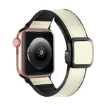 Fold Magnetic Square Buckle PU Silicone Watch Band, For Apple Watch SE 2022 40mm, For Apple Watch SE 2022 44mm, Fro Apple Watch Series 7 41mm, For Apple Watch Series 7 45mm