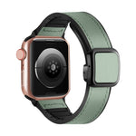 Fold Magnetic Square Buckle PU Silicone Watch Band, For Apple Watch SE 2022 40mm, For Apple Watch SE 2022 44mm, Fro Apple Watch Series 7 41mm, For Apple Watch Series 7 45mm