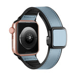 Fold Magnetic Square Buckle PU Silicone Watch Band, For Apple Watch SE 2022 40mm, For Apple Watch SE 2022 44mm, Fro Apple Watch Series 7 41mm, For Apple Watch Series 7 45mm