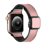 Fold Magnetic Square Buckle PU Silicone Watch Band, For Apple Watch SE 2022 40mm, For Apple Watch SE 2022 44mm, Fro Apple Watch Series 7 41mm, For Apple Watch Series 7 45mm