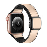 Fold Magnetic Square Buckle PU Silicone Watch Band, For Apple Watch SE 2022 40mm, For Apple Watch SE 2022 44mm, Fro Apple Watch Series 7 41mm, For Apple Watch Series 7 45mm