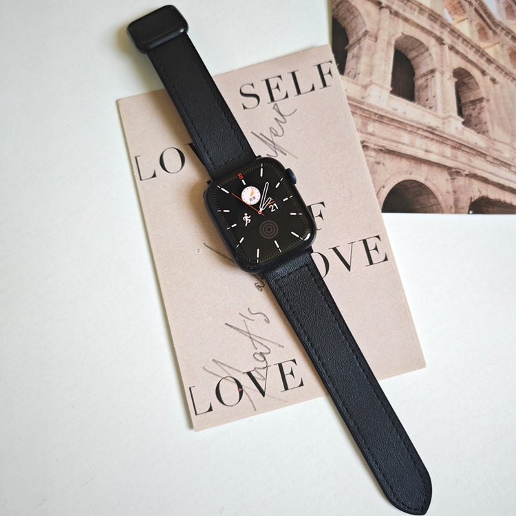 Fold Magnetic Square Buckle PU Silicone Watch Band, For Apple Watch Series 6 40mm, For Apple Watch Series 6 44mm, For pple Watch Series 5 44mm, For Apple Watch Series 5 40mm