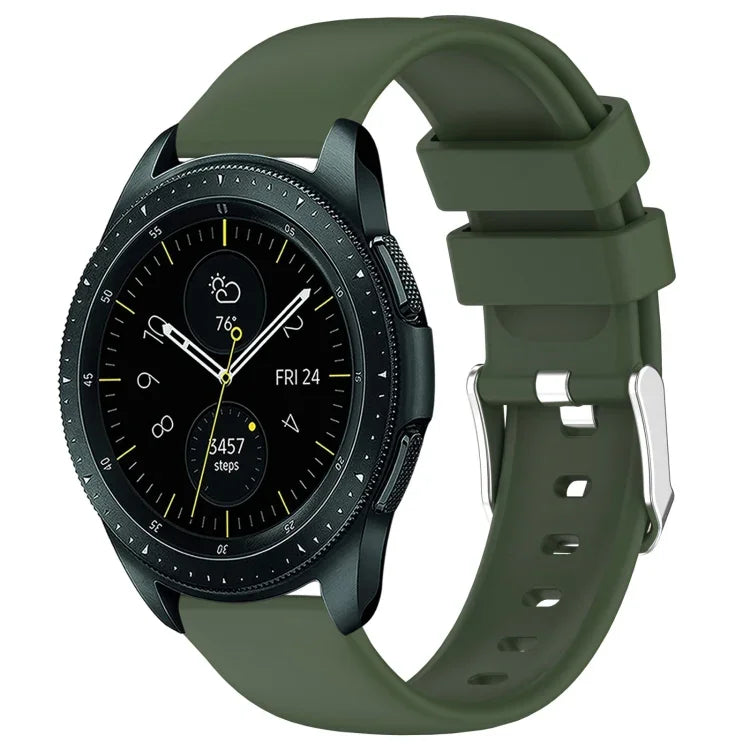 20mm Smooth Solid Color Silicone Watch Band, For Samsung  Galaxy Watch 4 Classic 42mm, For Samsung Galaxy Watch Active 2 44mm, For Samsung Galaxy Watch Active 2 40mm, For Samsung Galaxy Watch 42mm
