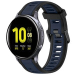 20mm Two Color Textured Silicone Watch Band, For Samsung  Galaxy Watch 4 Classic 42mm, For Samsung Galaxy Watch Active 2 44mm, For Samsung Galaxy Watch Active 2 40mm, For Samsung Galaxy Watch 42mm