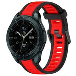 20mm Two Color Textured Silicone Watch Band, For Samsung  Galaxy Watch 4 Classic 42mm, For Samsung Galaxy Watch Active 2 44mm, For Samsung Galaxy Watch Active 2 40mm, For Samsung Galaxy Watch 42mm