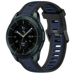 20mm Two Color Textured Silicone Watch Band, For Samsung  Galaxy Watch 4 Classic 42mm, For Samsung Galaxy Watch Active 2 44mm, For Samsung Galaxy Watch Active 2 40mm, For Samsung Galaxy Watch 42mm