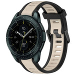 20mm Two Color Textured Silicone Watch Band, For Samsung  Galaxy Watch 4 Classic 42mm, For Samsung Galaxy Watch Active 2 44mm, For Samsung Galaxy Watch Active 2 40mm, For Samsung Galaxy Watch 42mm