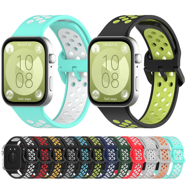 Two Color Silicone Sports Watch Band, For Huawei Watch Fit 3