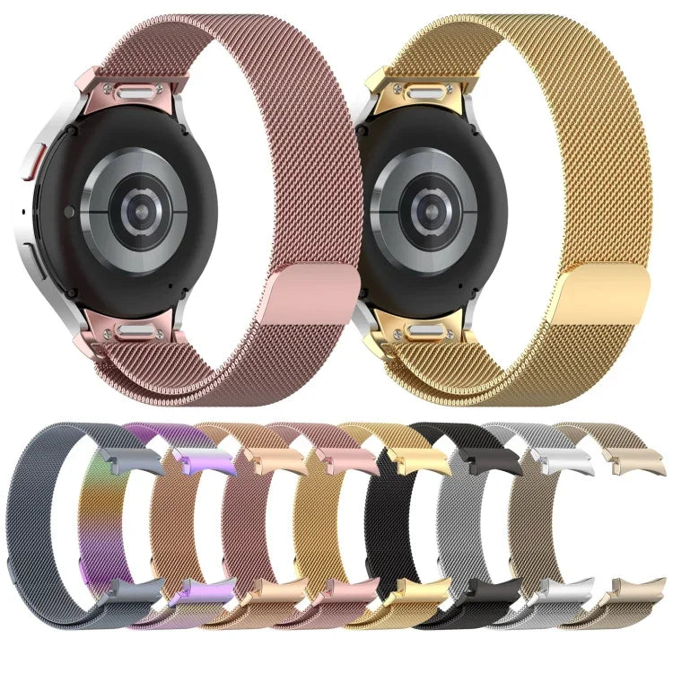 Milan Magnetic Quick Release Stainless Steel Watch Band, For Samsung Galaxy Watch FE 40mm, For Samsung Galaxy Watch  7 40 / 44mm