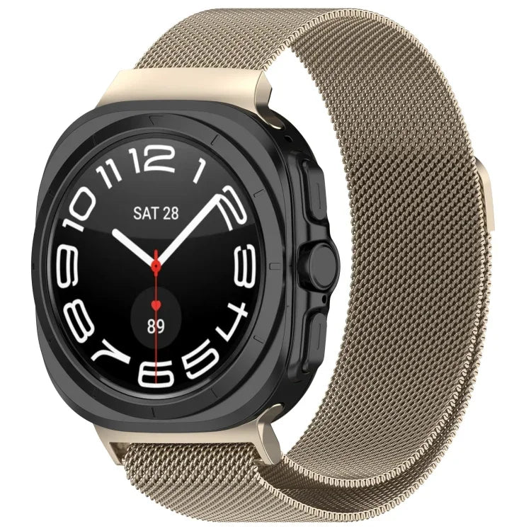 For Samsung Galaxy Watch Ultra 47mm Milan Magnetic Metal Steel Watch Band