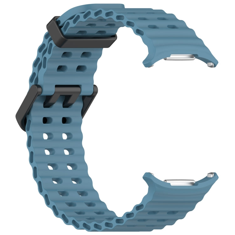 For Galaxy Watch Ultra2 2026 / 2025 / 1 2024 Ocean Hole Dual Buckle Silicone Watch Band, Rock Blue, Pink, Starlight, Dark Blue, Sky Blue, Dark Green, Wine Red, Gray Green, Black, Dark Gray, Orange, White