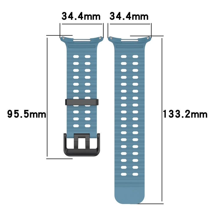 For Galaxy Watch Ultra2 2026 / 2025 / 1 2024 Ocean Hole Dual Buckle Silicone Watch Band, Rock Blue, Pink, Starlight, Dark Blue, Sky Blue, Dark Green, Wine Red, Gray Green, Black, Dark Gray, Orange, White