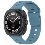 For Samsung Galaxy Watch Ultra 47mm Solid Color Reverse Buckle Silicone Watch Band, Black, White, Blue, Yellow, Light Gray, Dark Green, Cyan, Dark Blue, Starlight, Pink