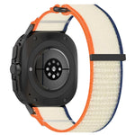 For Galaxy Watch Ultra2 2026 / 2025 / 1 2024 Hook and Loop Fastener Loop Nylon Watch Band, Orange+Beige, Pink+Purple, Black+Gray, Yellow+Gray, Blue+Gray, Green+Grey, Dark Green