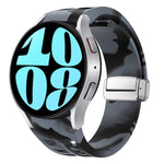 Richard Magnetic Folding Silver Buckle Silicone Watch Band, For Samsung Galaxy Watch 6 40 / 44mm, For Samsung Galaxy Watch 5 40 / 44mm, For Samsung Galaxy Watch 4 40 / 44mm