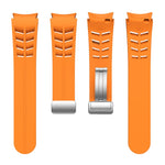 Richard Magnetic Folding Silver Buckle Silicone Watch Band, For Samsung Galaxy Watch FE 40mm, For Sansung Galaxy Watch 5 Pro Golf Edition, For Samsung Galaxy Watch 5 Golf Edition