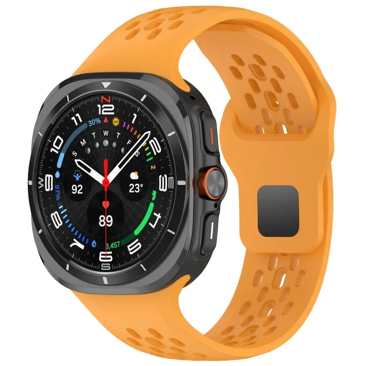 Reverse Buckle Silicone Breathable Watch Band, For Samsung Galaxy Watch Ultra 47mm / Ultra 2025