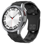 Football Texture Reverse Buckle Silicone Watch Band, For Samsung Galaxy Watch FE 40mm, For Samsung Galaxy Watch 7 44mm, For Samsung Galaxy Watch 7 40mm, For Samsung Galaxy Watch 6 Classic 47mm