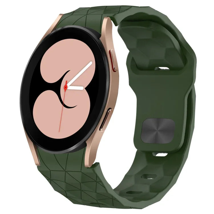 Football Texture Reverse Buckle Silicone Watch Band, For Samsung Galaxy Watch 4 44mm, For Samsung Galaxy Watch 4 40mm, For Samsung  Galaxy Watch 4 Classic 46mm, For Samsung  Galaxy Watch 4 Classic 42mm