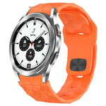 Football Texture Reverse Buckle Silicone Watch Band, For Samsung Galaxy Watch 4 44mm, For Samsung Galaxy Watch 4 40mm, For Samsung  Galaxy Watch 4 Classic 46mm, For Samsung  Galaxy Watch 4 Classic 42mm