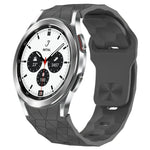Football Texture Reverse Buckle Silicone Watch Band, For Samsung Galaxy Watch 4 44mm, For Samsung Galaxy Watch 4 40mm, For Samsung  Galaxy Watch 4 Classic 46mm, For Samsung  Galaxy Watch 4 Classic 42mm