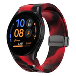 Richard Magnetic Folding Black Buckle Silicone Watch Band, Fof Samsung Galaxy Watch FE 40mm, For Samsung Galaxy Watch 7 40 / 44mm, For Samsung Galaxy Watch 6 class 43 / 47mmic
