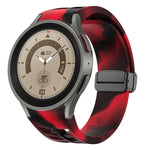 Richard Magnetic Folding Black Buckle Silicone Watch Band, For Samsung Galaxy Watch 5 40 / 44mm, For Sansung Galaxy Watch 5 Pro 45mm, Fou Samsung Galaxy Watch 4 40 / 44mm