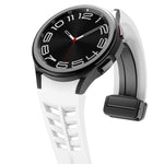 Richard Magnetic Folding Black Buckle Silicone Watch Band, For Samsung Galaxy Watch 5 40 / 44mm, For Sansung Galaxy Watch 5 Pro 45mm, Fou Samsung Galaxy Watch 4 40 / 44mm