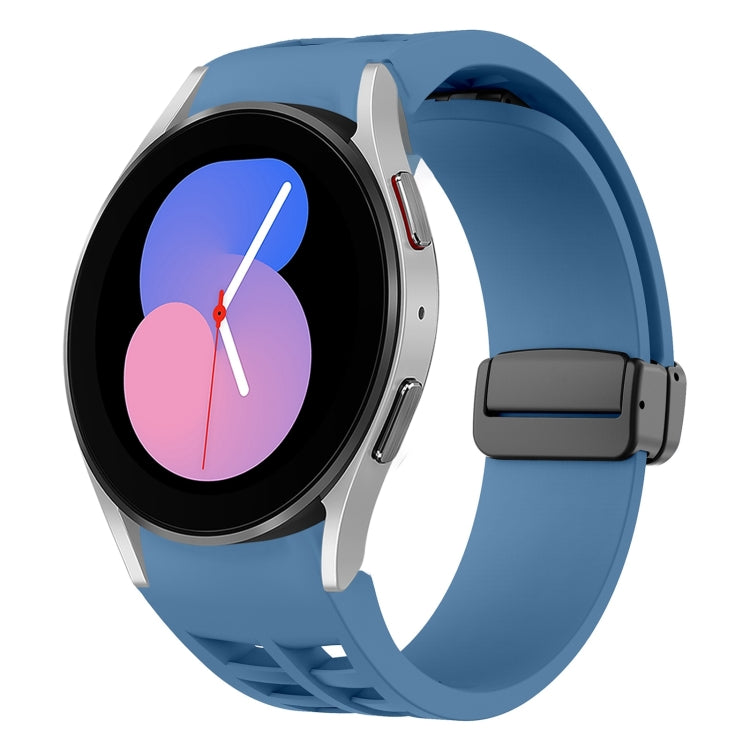 Richard Magnetic Folding Black Buckle Silicone Watch Band, For Samsung Galaxy Watch 5 40 / 44mm, For Sansung Galaxy Watch 5 Pro 45mm, Fou Samsung Galaxy Watch 4 40 / 44mm