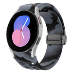 Richard Magnetic Folding Black Buckle Silicone Watch Band, For Samsung Galaxy Watch 5 40 / 44mm, For Sansung Galaxy Watch 5 Pro 45mm, Fou Samsung Galaxy Watch 4 40 / 44mm