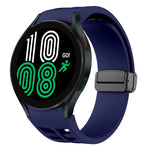 Richard Magnetic Folding Black Buckle Silicone Watch Band, For Samsung Galaxy Watch 5 40 / 44mm, For Sansung Galaxy Watch 5 Pro 45mm, Fou Samsung Galaxy Watch 4 40 / 44mm