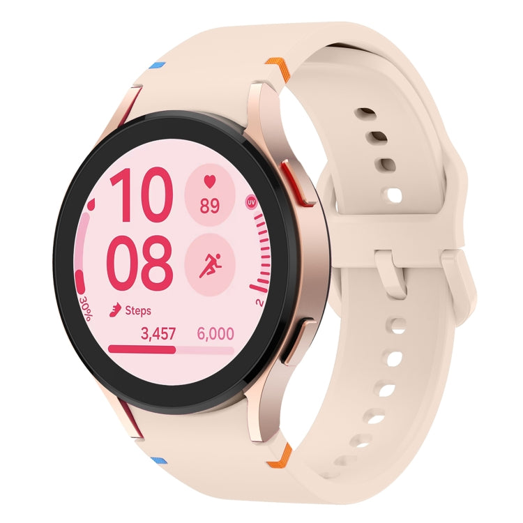 Flat Sewing Design Silicone Watch Band, For Samsung Galaxy Watch FE 40mm, For Samsung Galaxy Watch 7 44mm, For Samsung Galaxy Watch 7 40mm, For Samsung Galaxy Watch 6 Classic 43 / 47mm