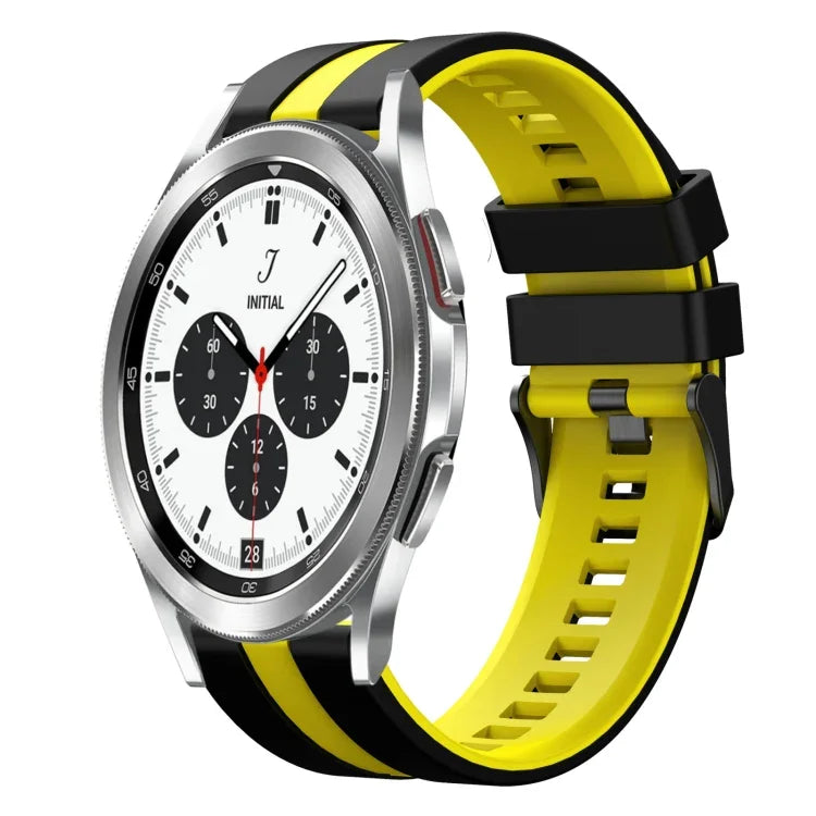 20mm Two Color Sports Silicone Watch Band, For Samsung  Galaxy Watch 4 Classic 42mm, For Samsung Galaxy Watch Active 2 44mm, For Samsung Galaxy Watch Active 2 40mm