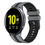 20mm Two Color Sports Silicone Watch Band, For Samsung  Galaxy Watch 4 Classic 42mm, For Samsung Galaxy Watch Active 2 44mm, For Samsung Galaxy Watch Active 2 40mm